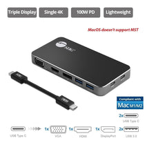 SIIG JU-DK0D11-S1 Triple Display USB-C MST Video Travel Docking with 100W