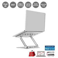 SIIG CE-MTDK11-S1 USB-C Laptop Adjustable Stand w/Dual 4K MST Docking Station