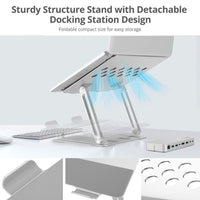 SIIG CE-MTDK11-S1 USB-C Laptop Adjustable Stand w/Dual 4K MST Docking Station