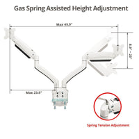 SIIG CE-MT3211-S1 Dual Monitor Aluminum Heavy Duty Desk Mount with USB