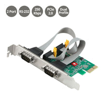 SIIG JJ-E20711-S1 2 Port DP Cyber RS-232 2S PCIe Card - 250Kbps