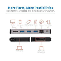 Tripp Lite U442-DOCK5D-GY USB C Docking Station USB Hub 4k HDMI Gbe SD Card Read