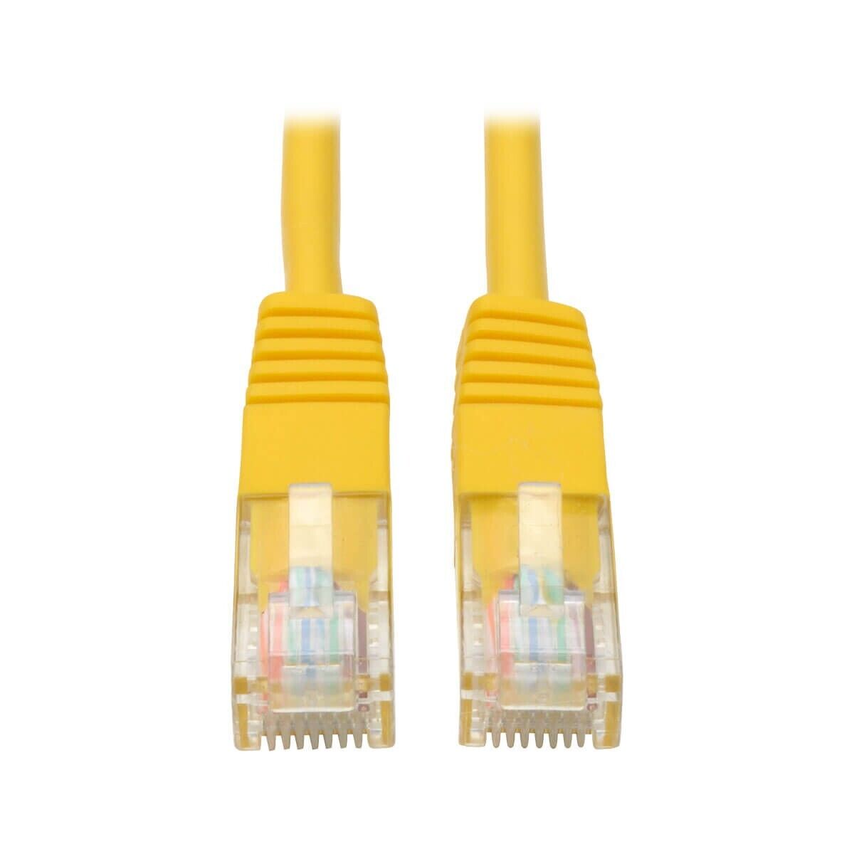 Tripp Lite N002-001-YW 1ft Cat5e / Cat5 350MHz Molded Patch Cable RJ45 M/M