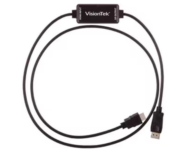 VisionTek 900822 HDMI to DisplayPort 1.5M Active Cable (M/M) - Black