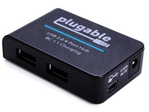 Plugable USB2-HUB4BC USB 2.0 4-Port High Speed Hub with 12.5W Power Adapter