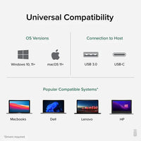 Plugable USBC-768H4 USB 3.0 or USB C to HDMI Adapter Extends to 4x Monitors,