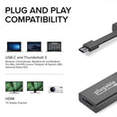 Plugable USBC-THDMI USB C to HDMI Adapter 4K 30Hz, Thunderbolt 3 to HDMI Adapter