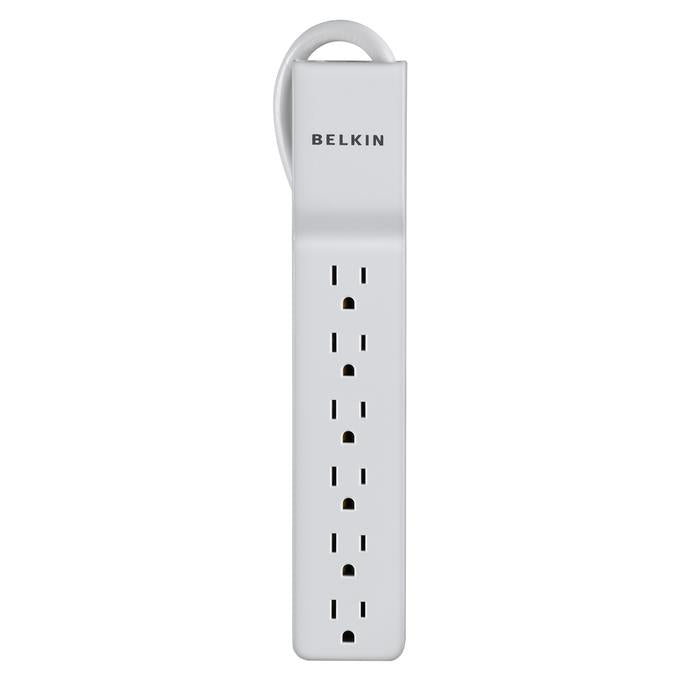 Belkin BE106000-2.5 Home/Office Series Surge Protector With 6 Outlets, 2.5' Cord