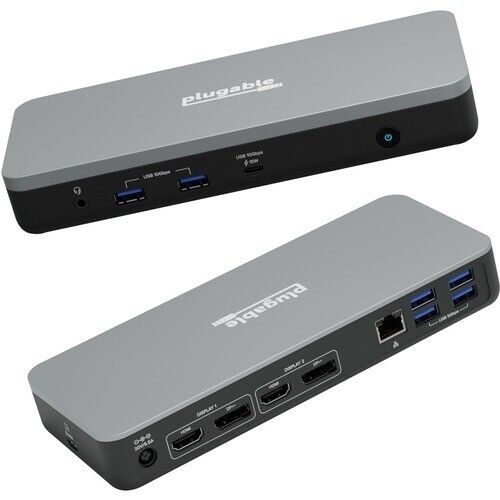 Plugable UD-MSTHDC 12-in-1 Dual 4K USB C Docking Station, Works with Chromebook