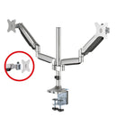 SIIG CE-MT2X11-S1 Dual Monitor Gas Spring Desk Mount with USB Port - 17" to 32"