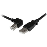StarTech USBAB2ML 2m USB 2.0 A to Left Angle B Cable - M/M - Connect - Black