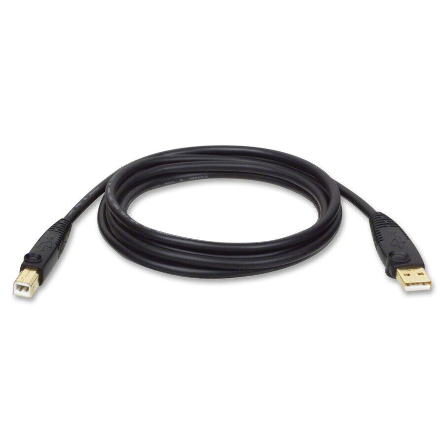 Tripp Lite U022-006 6FT USB Cable Hi-Speed Gold Shielded USB-A USB-B Cord BLACK