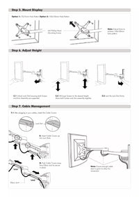 ATDEC VF-AT-W Wall Mount for up to 27" 17 LBS Monitor Full Adjustable Aluminum
