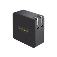StarTech WCH1CBK USB C Wall Charger, 60W PD with 6ft/2m Cable, Portable USB Type