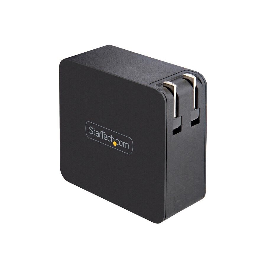 StarTech WCH1CBK USB C Wall Charger, 60W PD with 6ft/2m Cable, Portable USB Type
