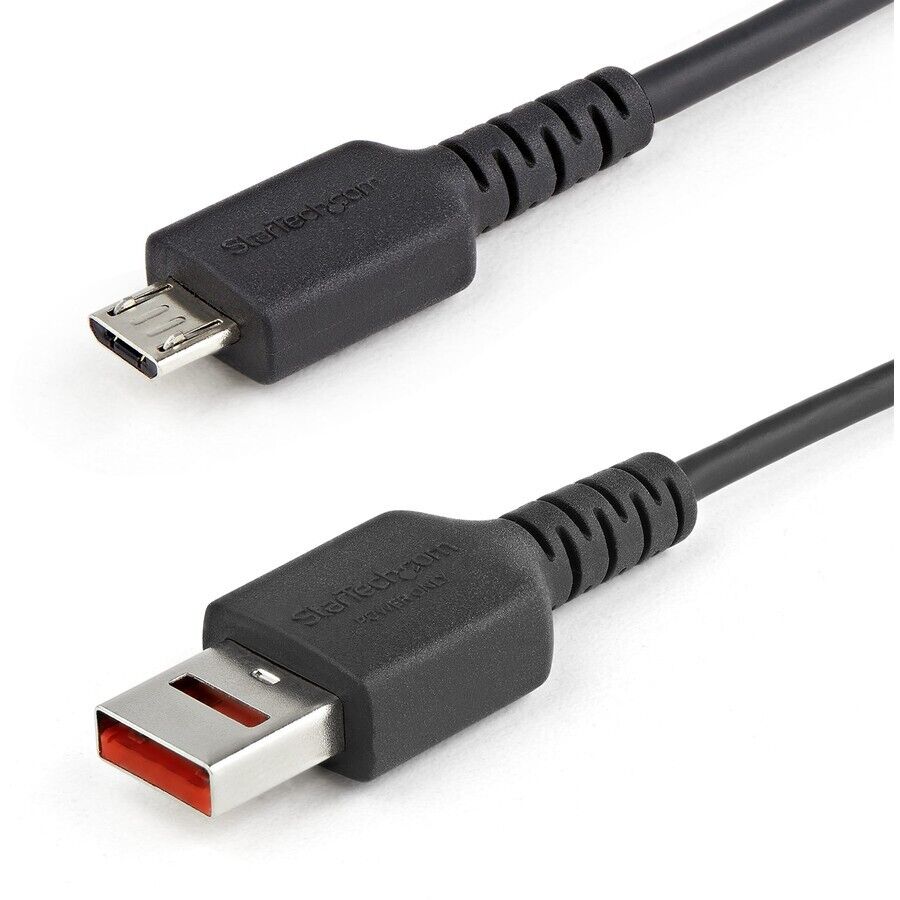 StarTech USBSCHAU1M 3ft (1m) Secure Charging Cable, USB-A to Micro USB Data