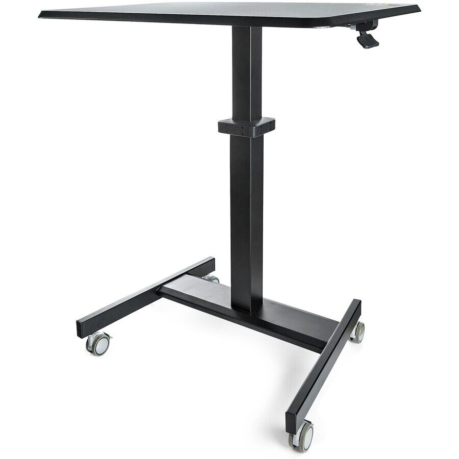 StarTech STSCART2 Mobile Standing Desk - Portable Sit-Stand Ergonomic Height