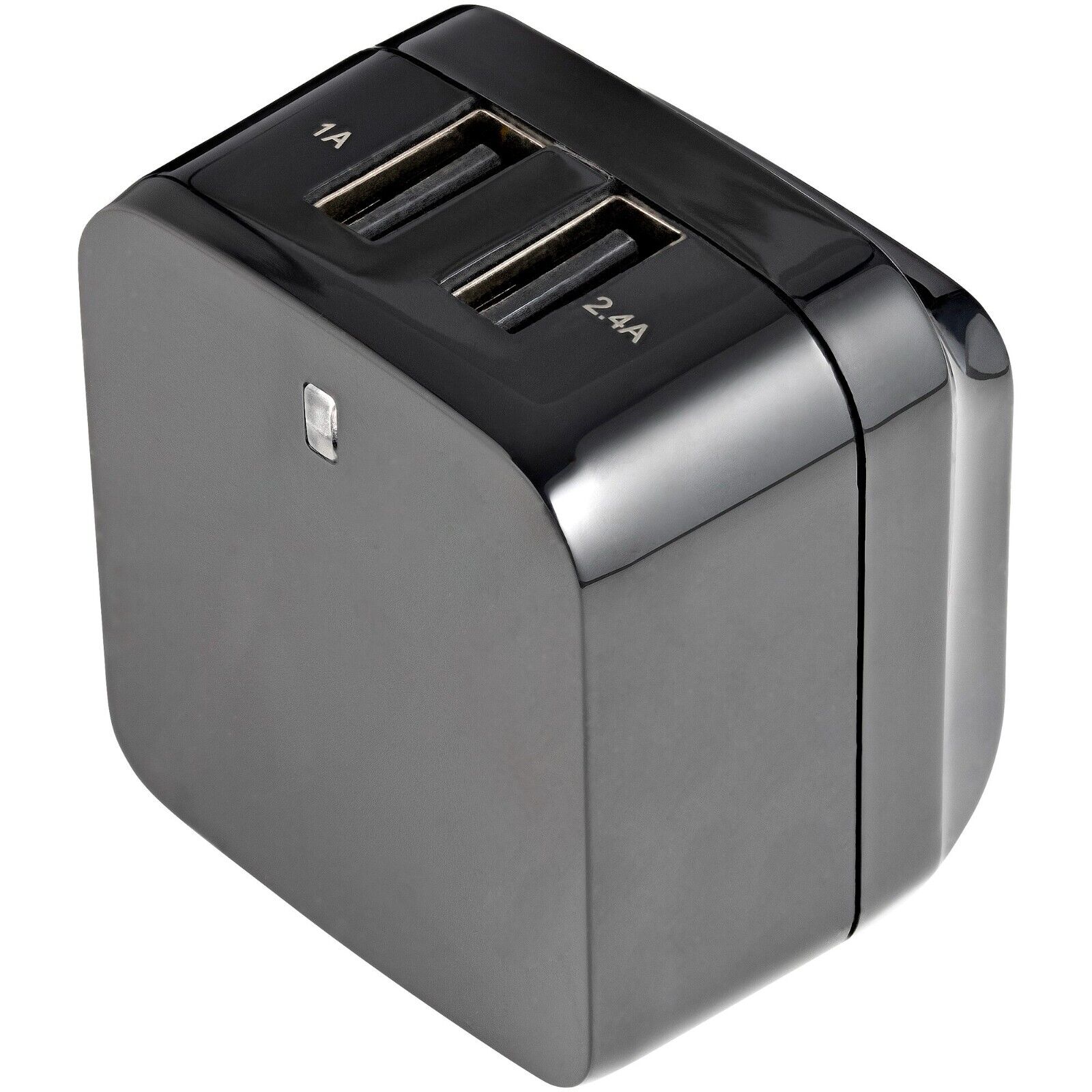 StarTech USB2PACUBK 2Port USB Wall Charger, 17W Wall Charger Hub(2.4A & 1A port)