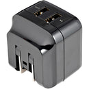 StarTech USB2PACUBK 2Port USB Wall Charger, 17W Wall Charger Hub(2.4A & 1A port)