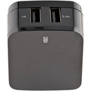 StarTech USB2PACUBK 2Port USB Wall Charger, 17W Wall Charger Hub(2.4A & 1A port)