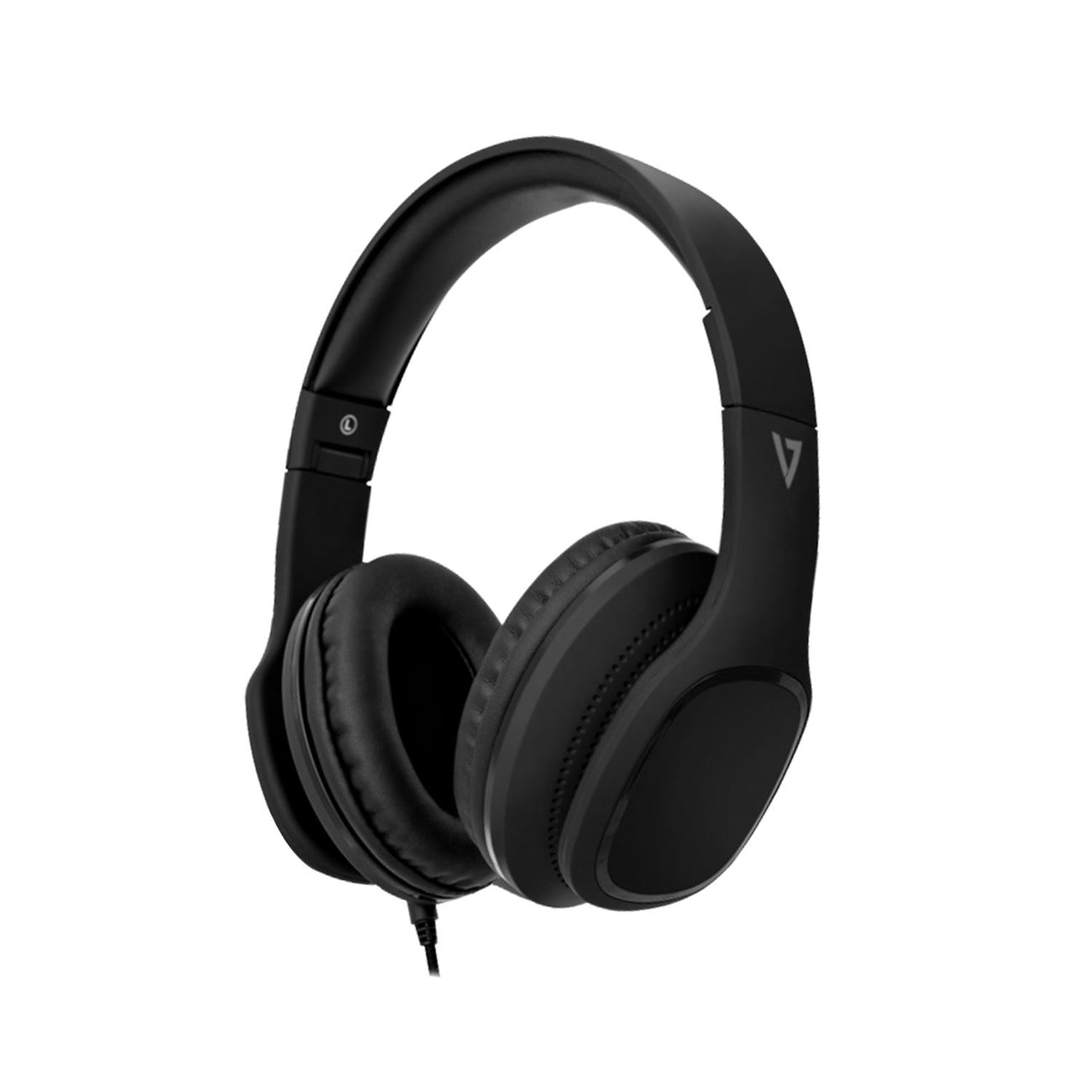 V7 HA701-3NP Over-Ear Headphones with Microphone - Black - Stereo - Mini-phone