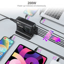 SIIG AC-PW1Y11-S1 200W GaN PD Charger with Charging Display- 3C2A