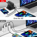 SIIG AC-PW1Y11-S1 200W GaN PD Charger with Charging Display- 3C2A