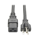 Tripp Lite P049-010 10FT Heavy Duty Power Cord Extension Cable C19 to 5-20P 20A