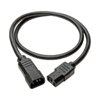 Tripp Lite P005-003 3FT Power Cord Extension Cable C14 C13 Heavy Duty 15A BLACK