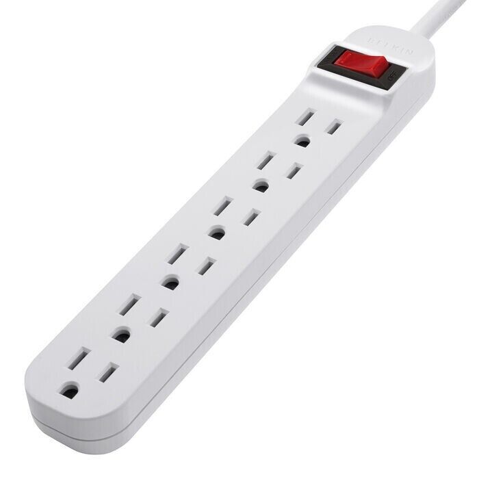 Belkin F9P609-03 6 Outlet Power Strip - 3 foot cord - 24 A Current - 125 V AC