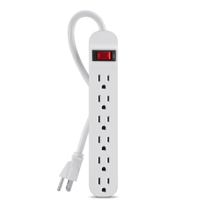 Belkin F9P609-03 6 Outlet Power Strip - 3 foot cord - 24 A Current - 125 V AC