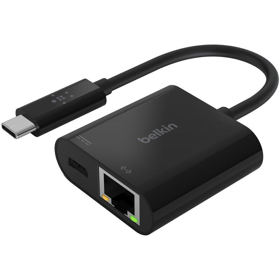 Belkin INC001BK-BL USB-C to Ethernet + Charge Adapter - USB Type C - 1 Port(s)