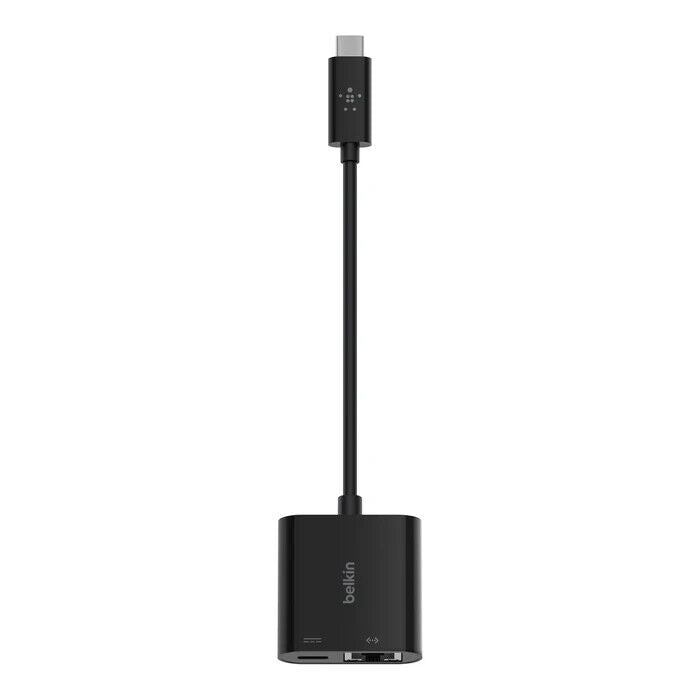 Belkin INC001BK-BL USB-C to Ethernet + Charge Adapter - USB Type C - 1 Port(s)