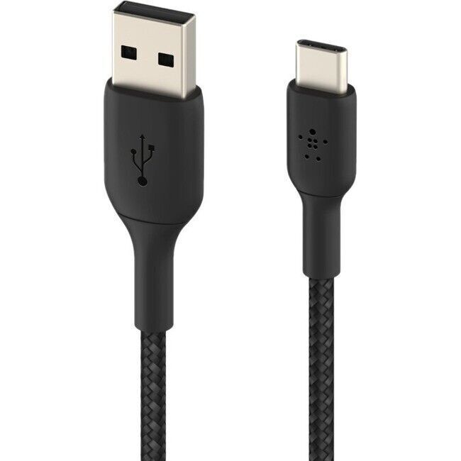 Belkin CAB002BT2MBK BoostCharge Braided USB-C to USB-A Cable (2 meter / 6.6 foot