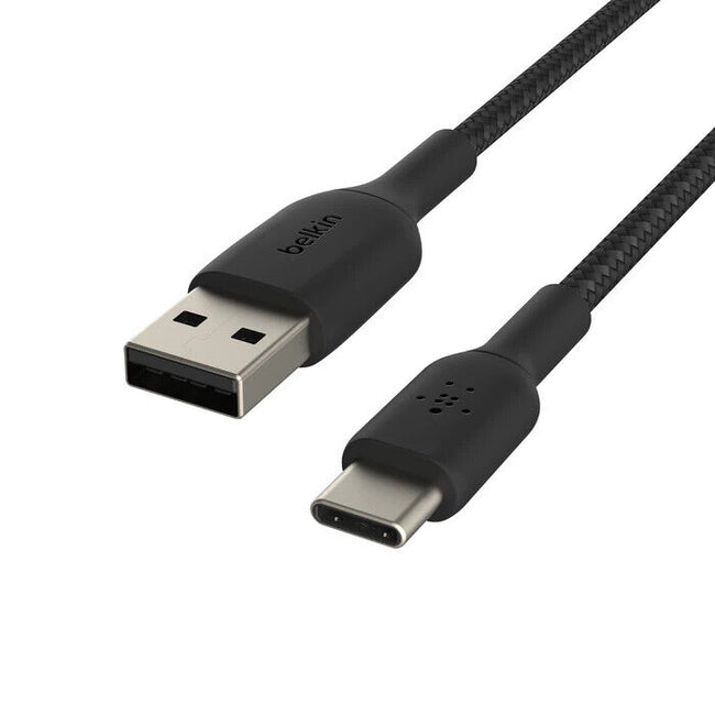 Belkin CAB002BT2MBK BoostCharge Braided USB-C to USB-A Cable (2 meter / 6.6 foot