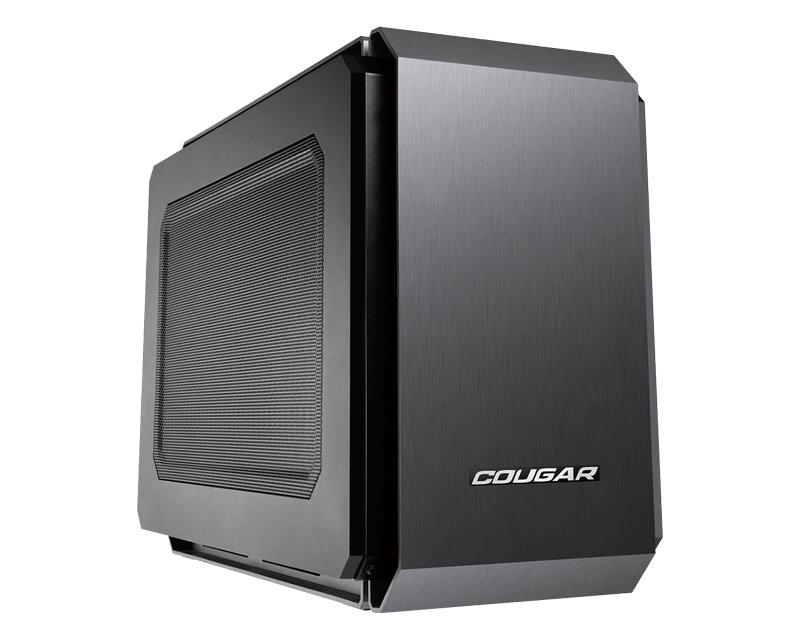 Cougar QBX Mini-ITX Tower 1x3.5 4x2.5 2 Exp Slot Fan Filter Cable Compact Case