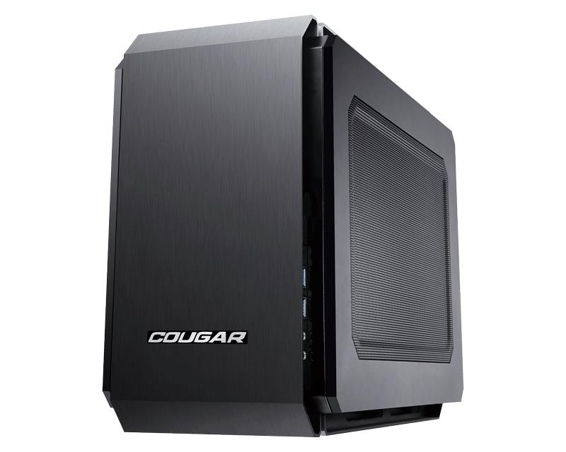 Cougar QBX Mini-ITX Tower 1x3.5 4x2.5 2 Exp Slot Fan Filter Cable Compact Case