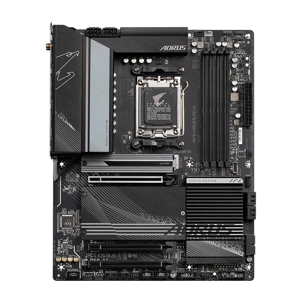 Gigabyte X670 AORUS ELITE AX Motherboard Socket AM5 X670 Max128G DDR5 ATX Retail