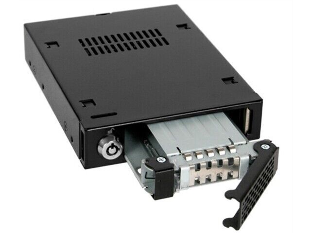 ICY DOCK MB991SK-B 2.5 SATA HDD SSD Full Metal Mobile Rack 1x3.5 Device Bay