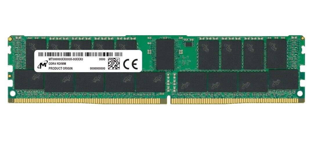 Micron MTA36ASF8G72PZ-3G2R Memory 64GB DDR4 3200Mhz ECC RDIMM 2Rx4 Retail