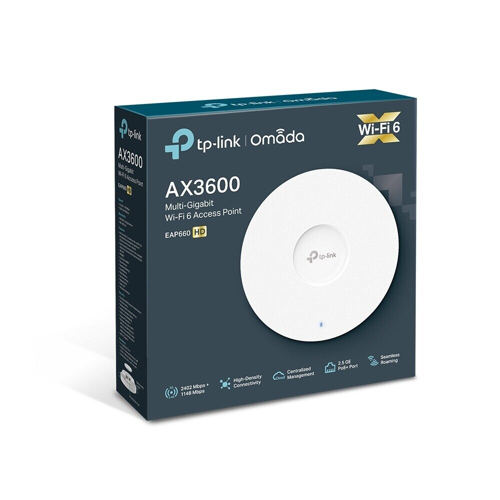 TP-Link EAP660 HD AX3600 Wireless Dual Band Multi-Gigabit Ceiling Access Point