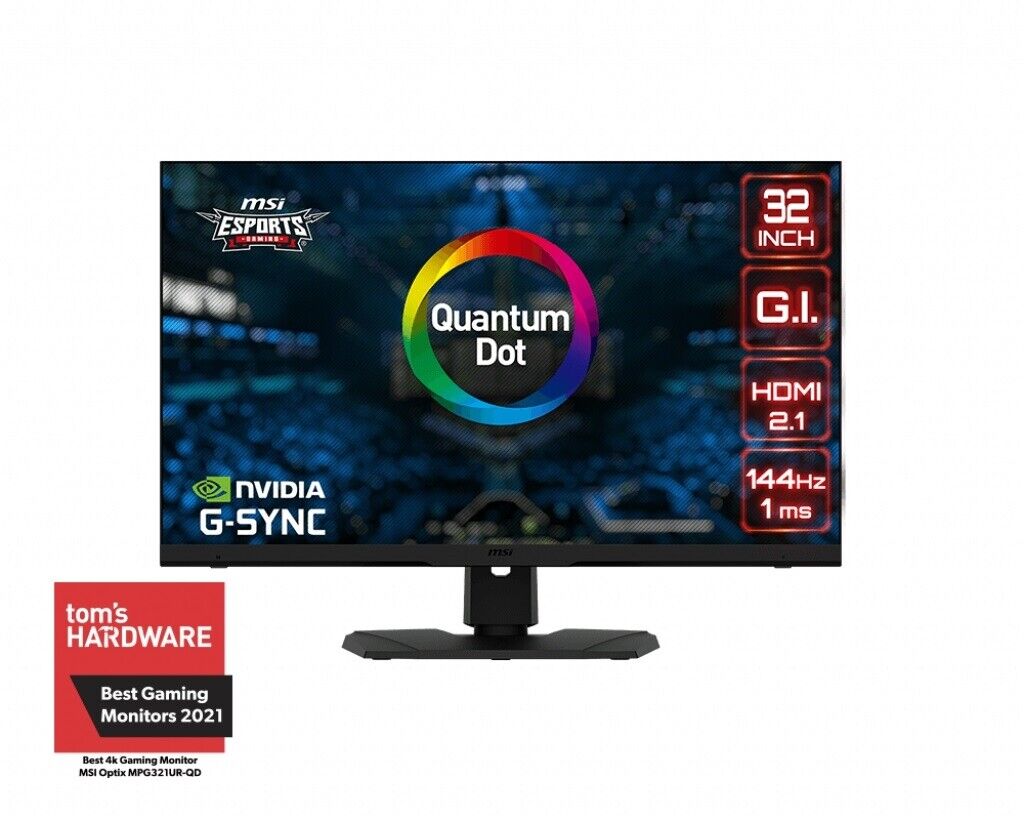 MSI OptixMPG321URQD Monitor 31.5 IPS UHD 3840x2160 16:9 144Hz 1000:1 1ms