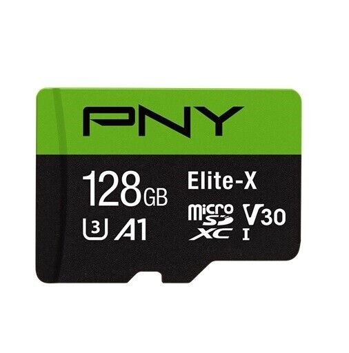 PNY P-SDU128U3WX-GE Memory Flash uSDXC 128G UI-U3 R100 ELT-X GE Retail