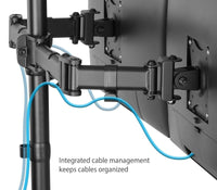 SIIG CE-MT1822-S1 Dual Monitor Articulating Desk Mount - 13" to 27" Screen Supp