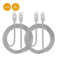 SIIG CB-US0L11-S1 3.3ft Zinc Alloy USB-C to USB-C Charging Sync Braided CB