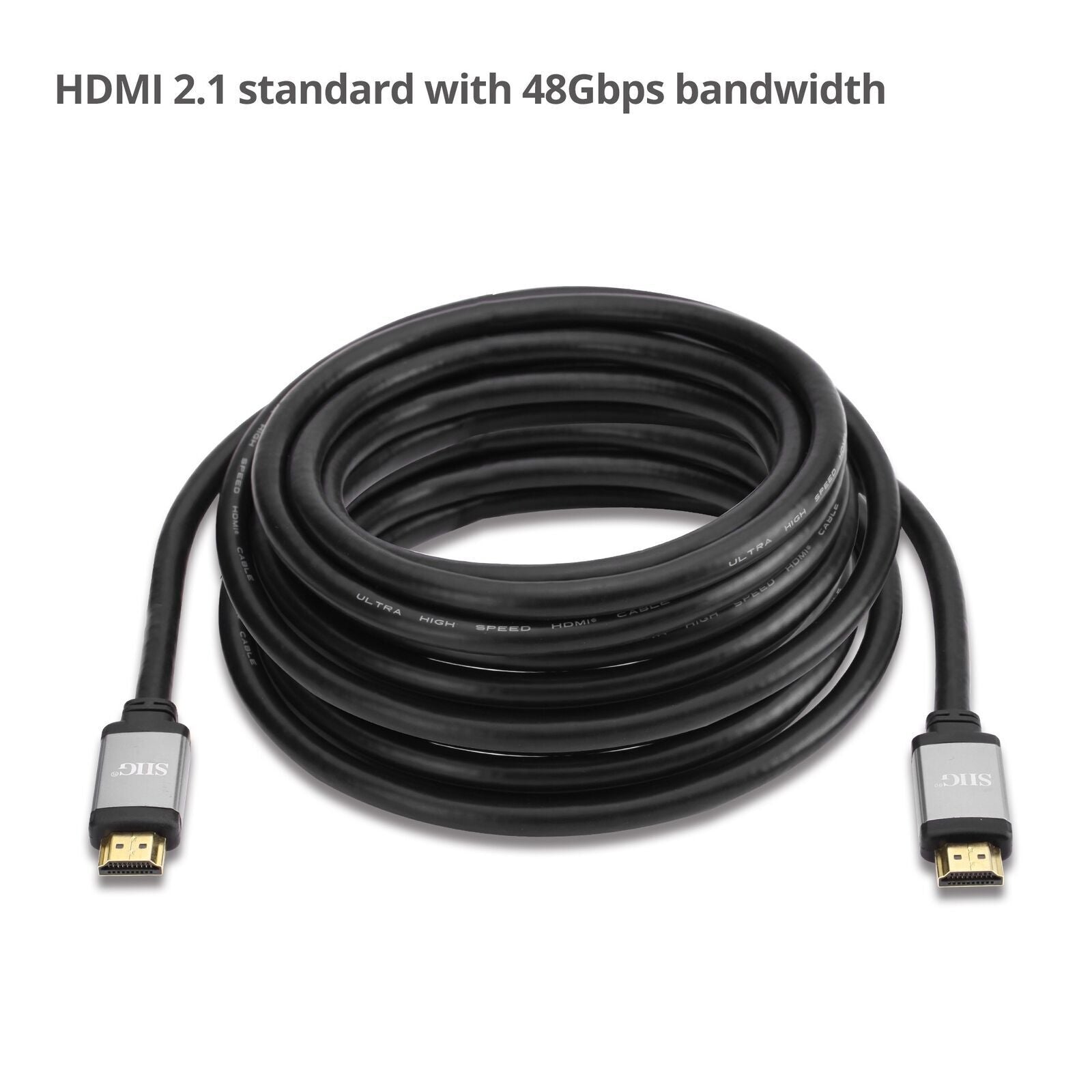 SIIG CB-H21111-S1 Ultra High Speed HDMI Cable 16feet up to 8K 60Hz Black