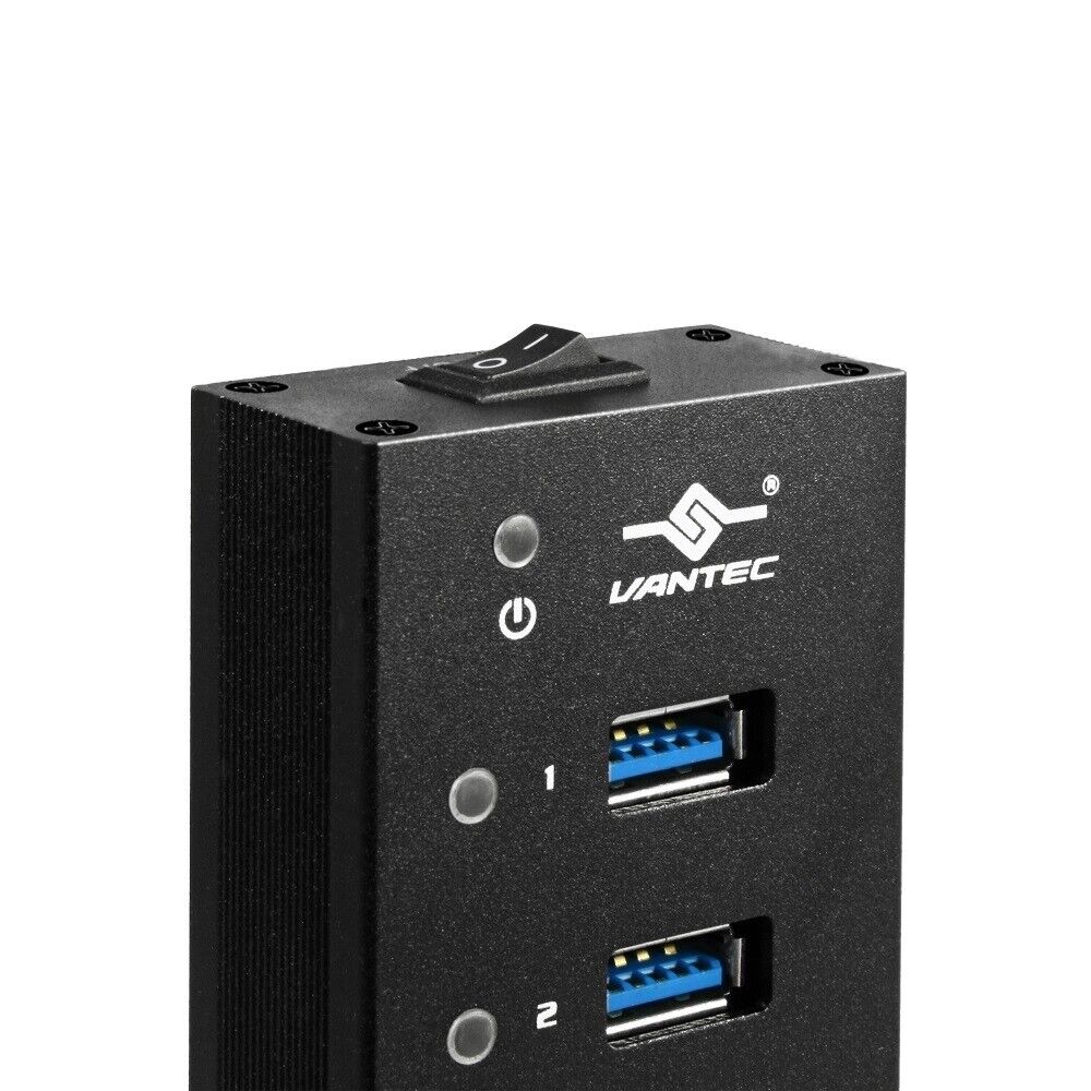 Vantec UGT-AH110U3-BK 10-Port USB 3.0 Aluminum ALL Data charging Hub