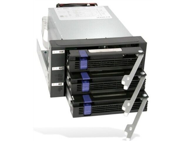 ICY DOCK MB153SP-B FatCage 2x 5.25" to 3 EZ-Tray 3x 3.5" SATA SAS Hot-Swap