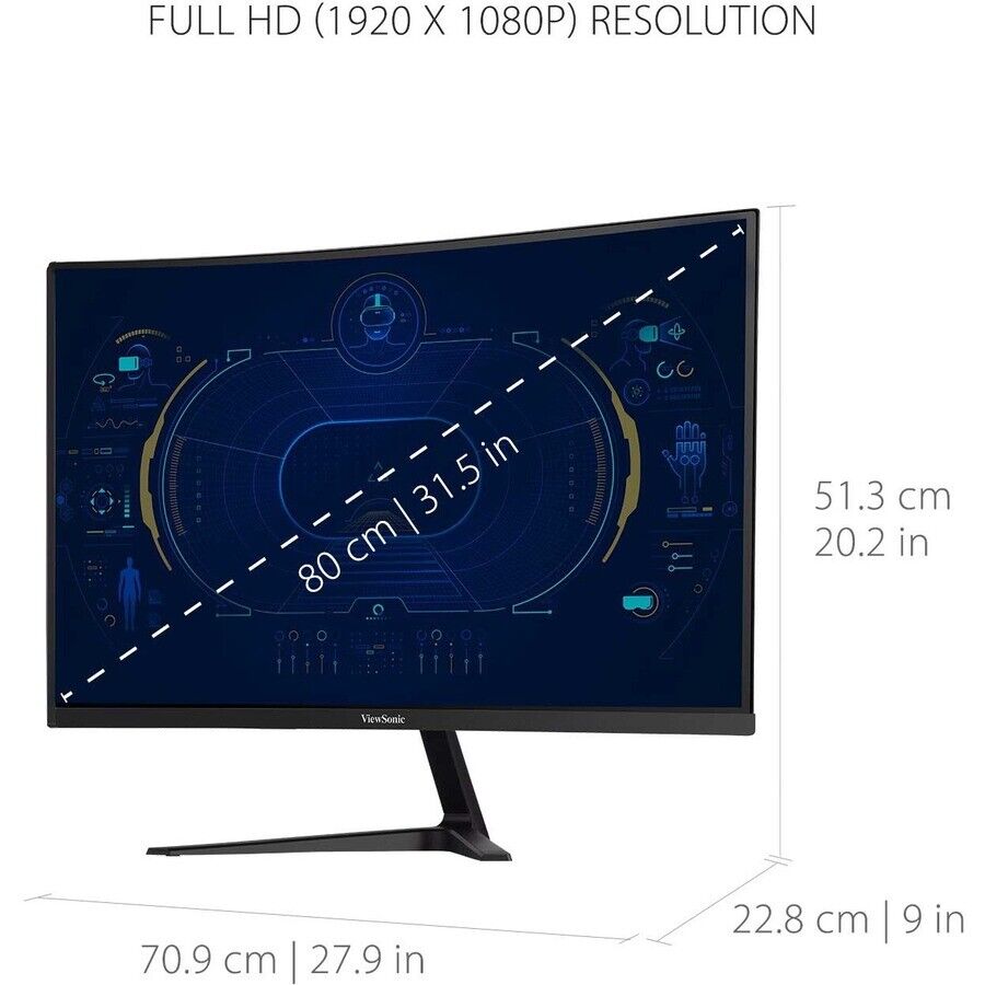 ViewSonic VX3218-PC-MHD 32165Hz 1920x1080 1ms Curved Gaming Monitor Retail