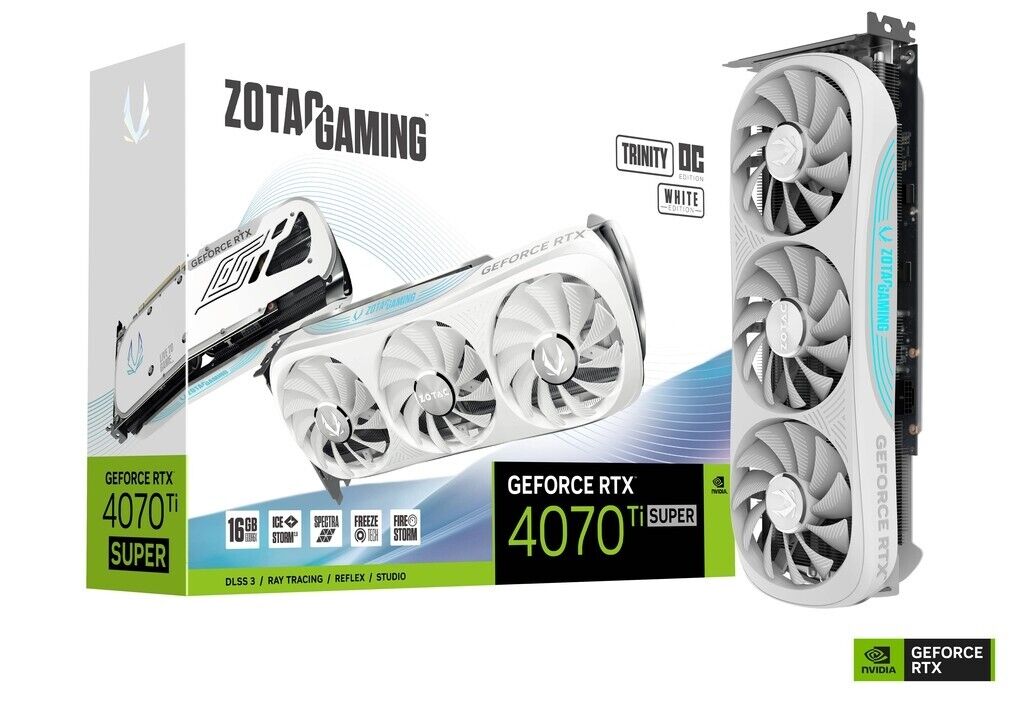 Zotac ZT-D40730Q-10P GeForce RTX 400 Ti Super Trinity OC White 16GB NVIDIA DLSS